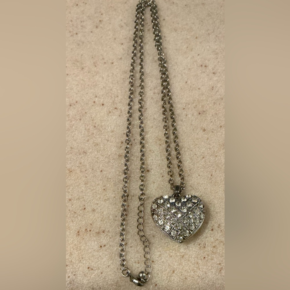 Silver Heart Pendant Necklace